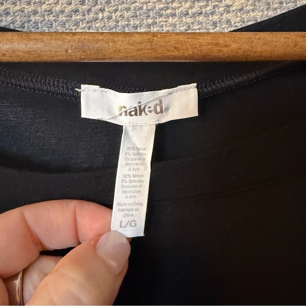 Naked Brand Black Longsleeve Top Large - Picture 3 of 5